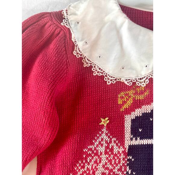 Vintage 1990s Christmas Sweater Pullover Novelty Santa Presents Holiday AS IS - Picture 6 of 16